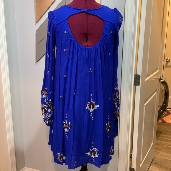 Free People Dress “Oxford Embroidered Mini” (Blue) - Picture 5 of 11